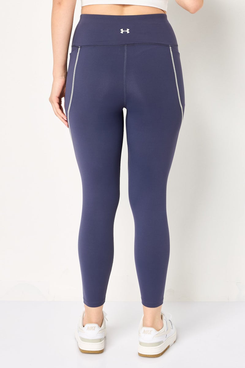 UNDER ARMOUR Women Fitted Project Rock Meridian Training Ankle Leggings, Purple - Image 4