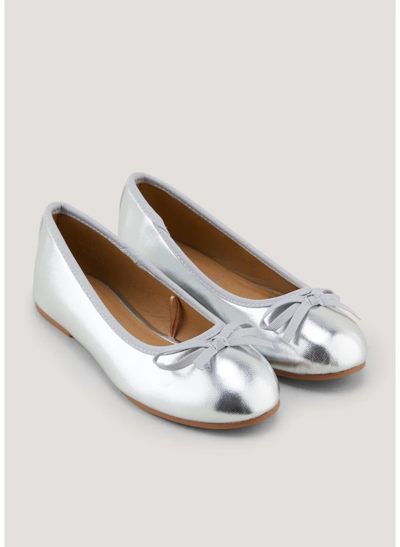 Matalan Girls Silver Ballet Shoes