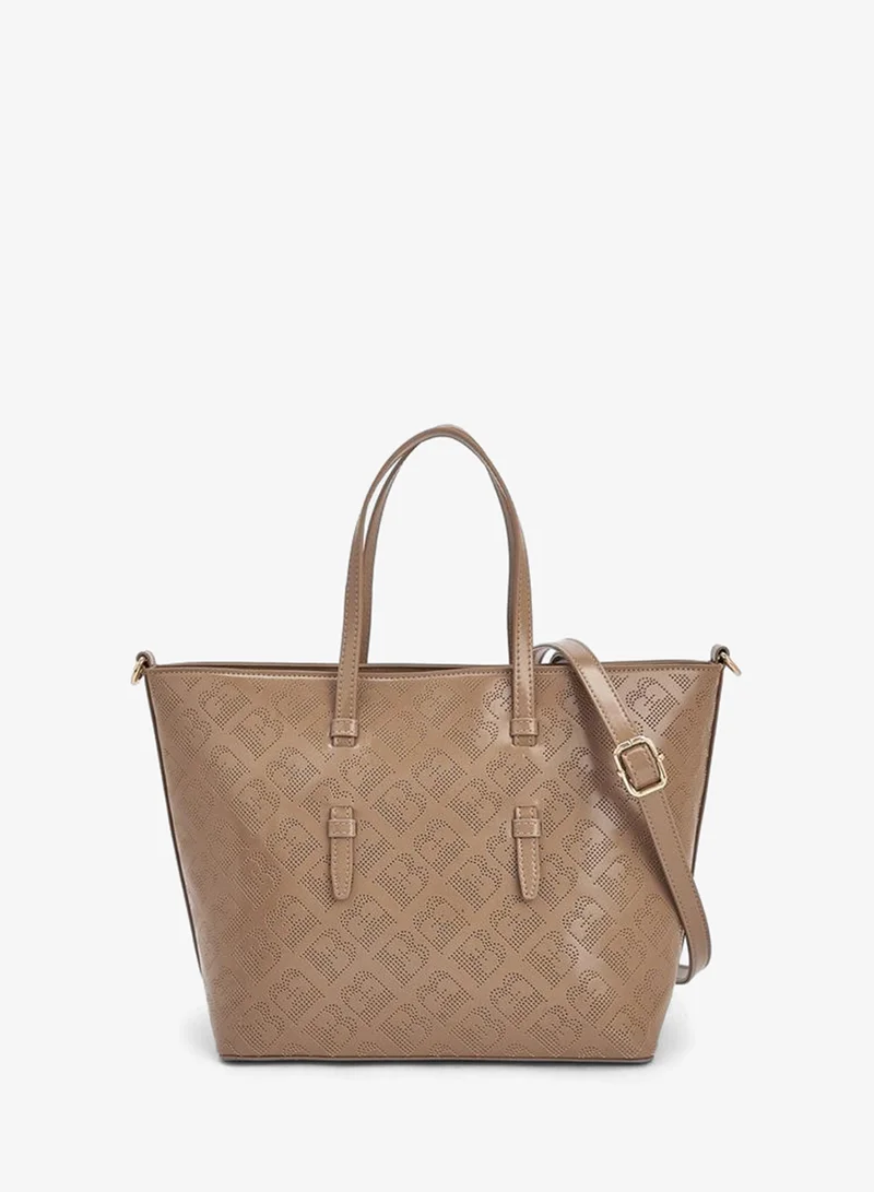 Flora Bella Laser Cut Tote Bag with Detachable Shoulder Strap
