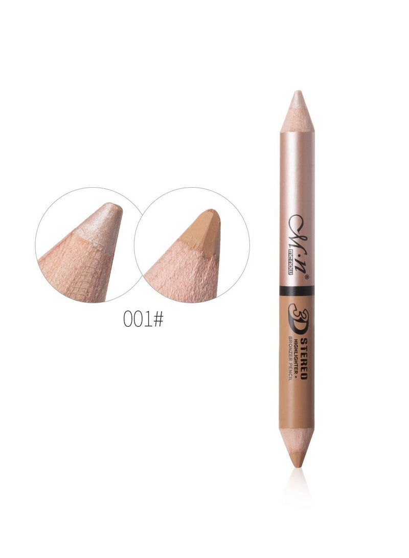 Mn قلم تمييز مزدوج الرأس 3D ستيريو 2 في 1 مع مبراة - Image 1