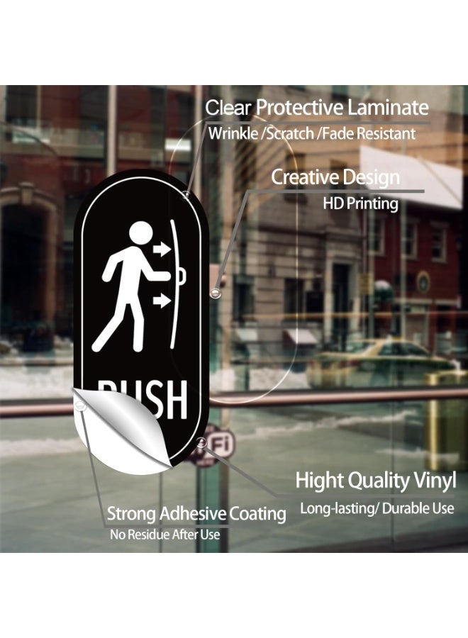 RYN Push Pull Sticker Sign for Doors Self Adhesive Vinyl Decal for Business, Shops Cafes Indoor & Outdoor Use  2x5 Inch - Image 4