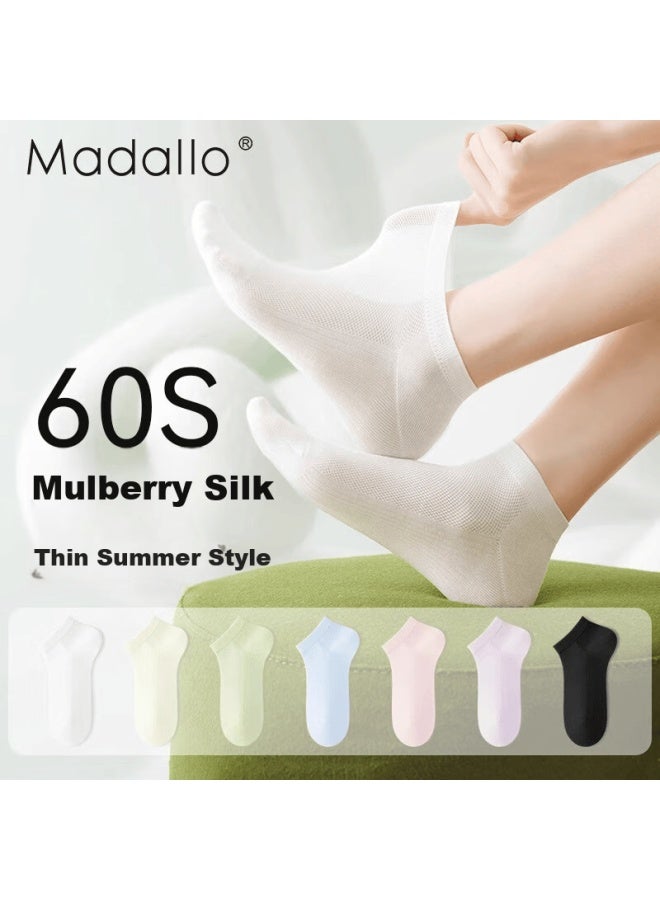 Madallo Modaier Women's Socks, Summer Thin Short Socks, Breathable And Skin-friendly, Seamless Women's Socks, Postpartum Socks - Image 1
