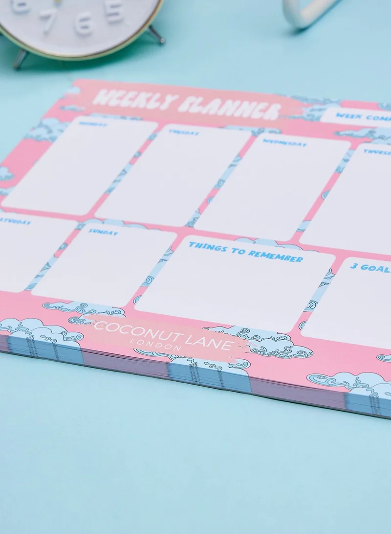 COCONUT LANE Pink Clouds Desk Planner
