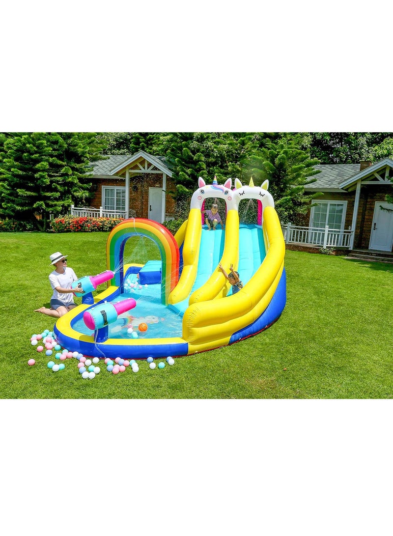 Inflatable Twin Water Slide with tunnel for Kids Outdoor Play  - Image 2