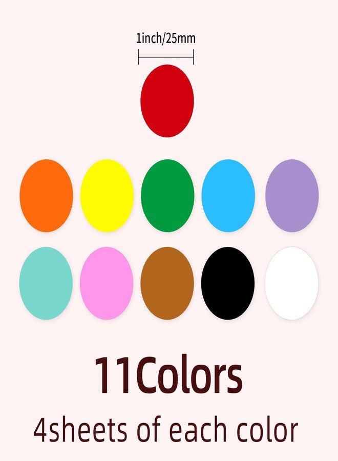 Yeachlaing 1" Round Colored Dot Stickers Labels - 11 Assorted Colors,1320 Pack - Image 2