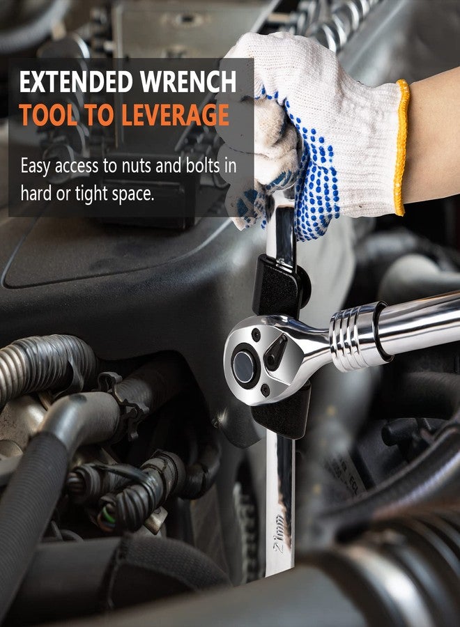 Anblak Universal Wrench Extender Adaptor for 1/2 Inch Drive Breaker Bars Or 21 mm Hex Drive, Wrench Extension, Wrench Extender Tool for Mechanics Garage Tradesman Handyman - Image 5
