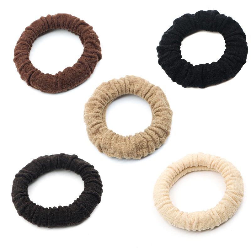 Youxuan No Damage Soft Polyester Hair Ties, No Tug Scrunchies Hair Bands with Strong Elasticity - Image 2