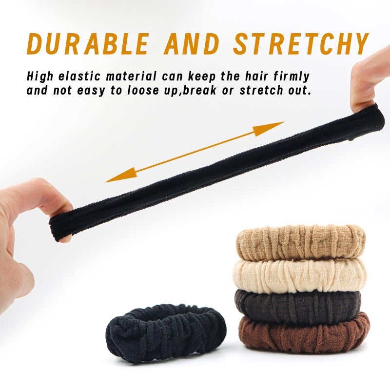 Youxuan No Damage Soft Polyester Hair Ties, No Tug Scrunchies Hair Bands with Strong Elasticity - Image 3