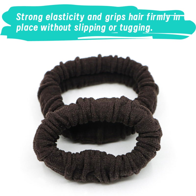 Youxuan No Damage Soft Polyester Hair Ties, No Tug Scrunchies Hair Bands with Strong Elasticity - Image 5
