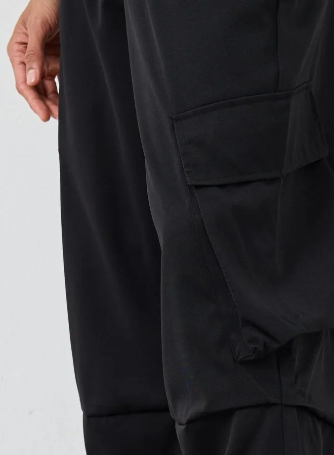 ستايلي Styli Woven Oversized Double Cargo Pocket Joggers