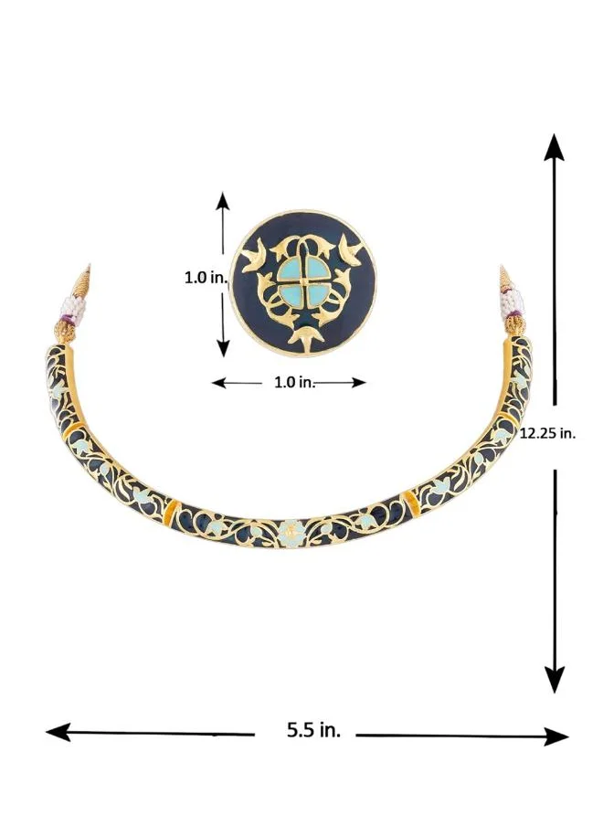 VOYLLA Tahira Bird and Floral Motifs Necklace Set