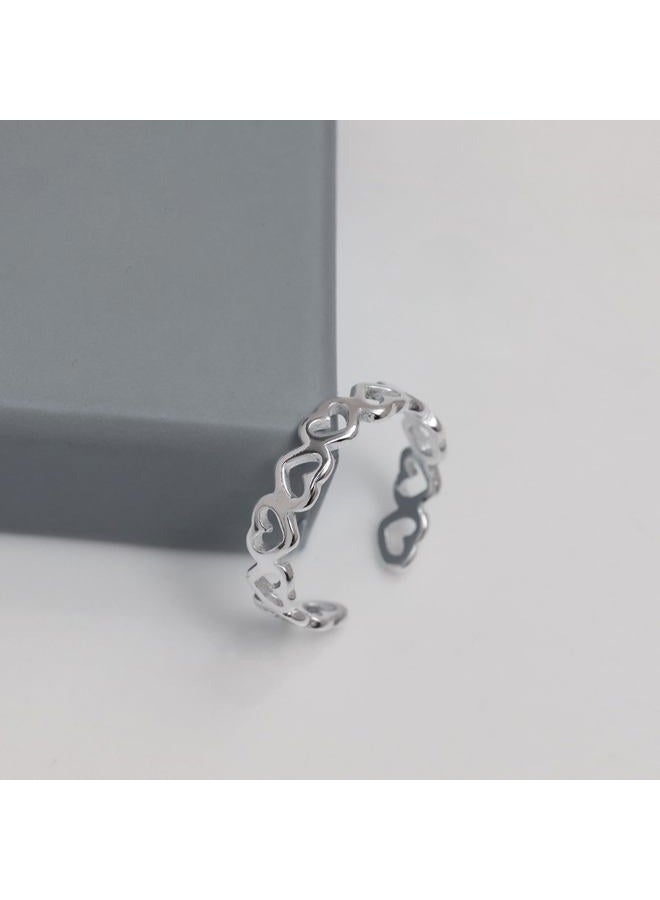 LeCalla 925 Sterling Silver Toe Rings for Women | Minimalist Classic Toe-Rings for Gifting Simple Open Adjustable Toe Band Ring for Women, Sterling Silver Silver 925, No Gemstone - Image 3