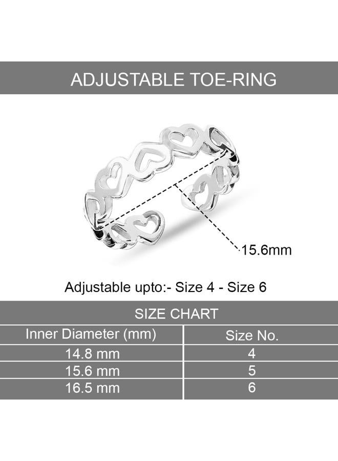 LeCalla 925 Sterling Silver Toe Rings for Women | Minimalist Classic Toe-Rings for Gifting Simple Open Adjustable Toe Band Ring for Women, Sterling Silver Silver 925, No Gemstone - Image 4