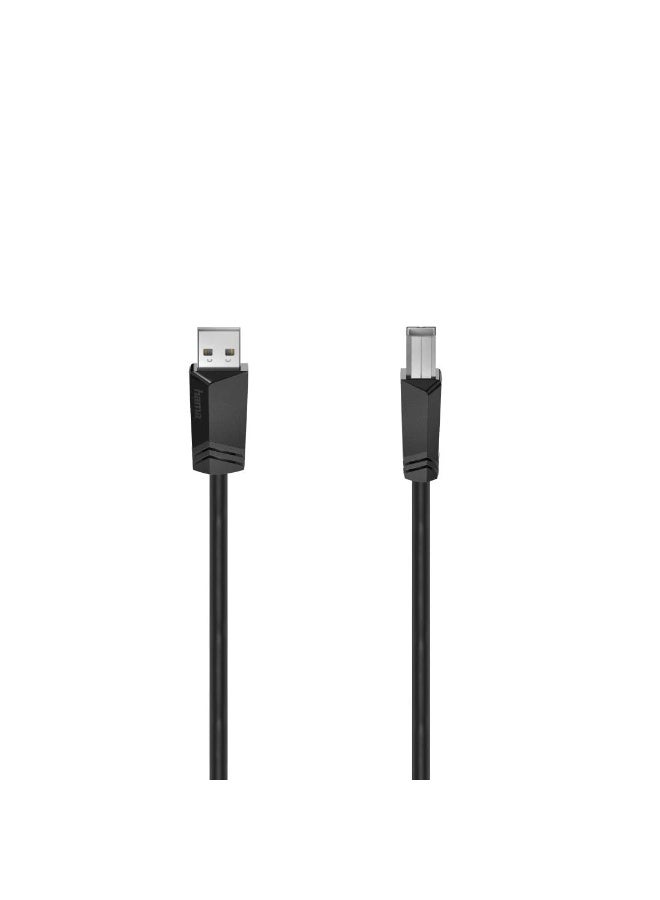 كابل طابعة Hama USB، USB 2.0، سرعة نقل بيانات تصل إلى 480 ميجابت/ثانية، طول 1.50 متر