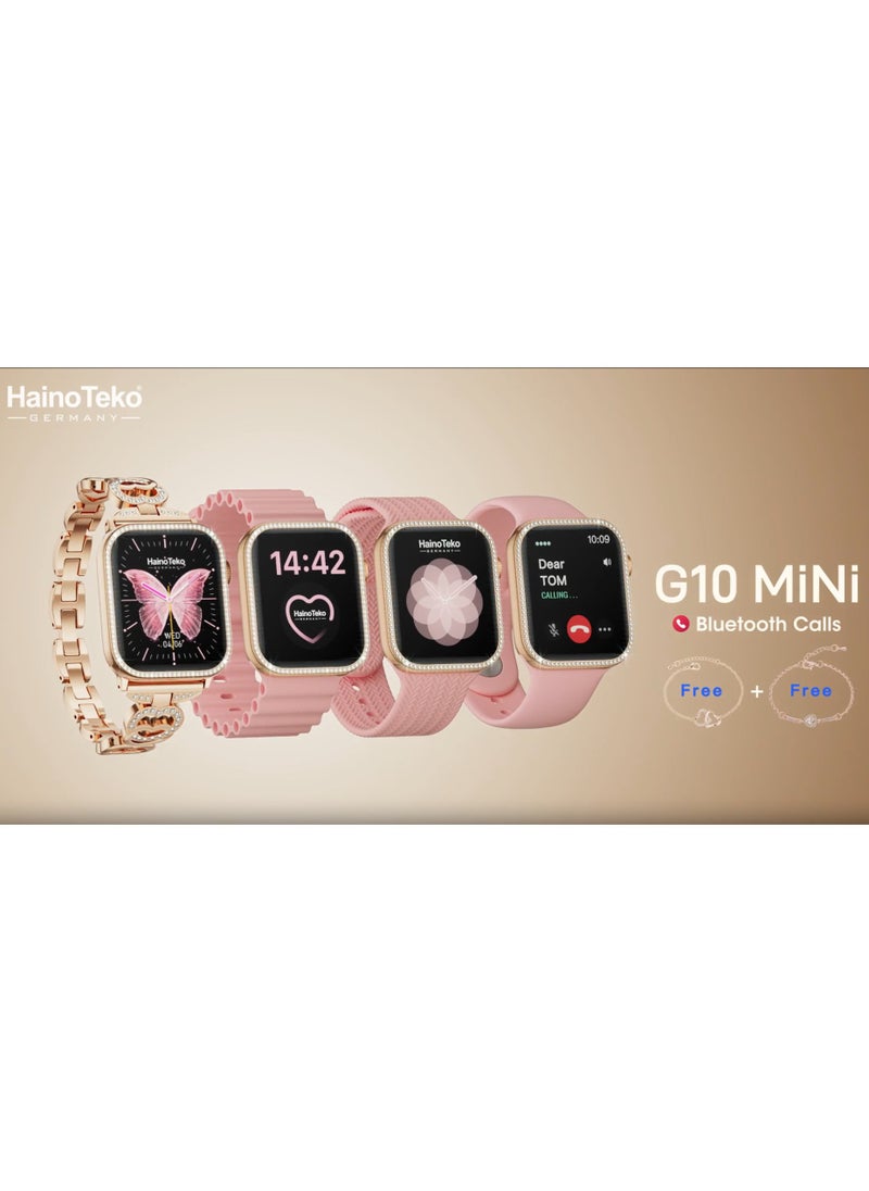 Haino Teko - Generic G10 Mini Smart Watch With 4 Pair Strap And 2 Bracelet Free Real Amoled Display - Image 1