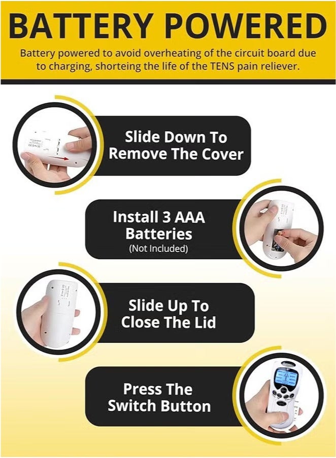 ZVEV Electric Massage Instrument EMS Tense Machine Pulse Massager Tens Acupuncture Electrical Muscle Stimulator for Neck Back Body - Image 4