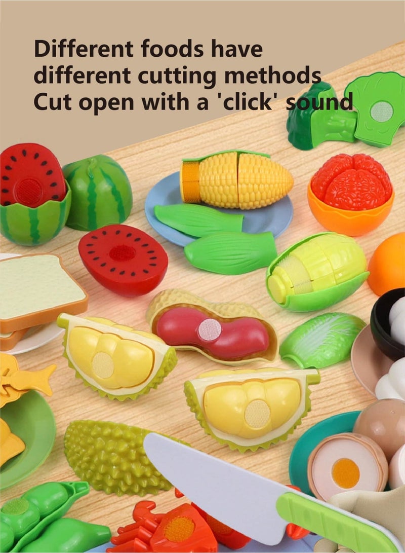 لعبة تقطيع الفواكه للأطفال | آمنة  وحواف ملساء | ألوان زاهية وملمس واقعي | سلة تخزين | تنمية المهارات الحركية والإدراكية - Image 3