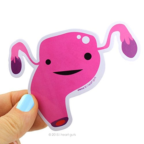 I Heart Guts Bunch of Uterus Stickers – 15-Pack Vinyl Uterus Stickers for Endometriosis Awareness, Fertility Support, Women’s Health, Period Positivity, Gynecologists, Activists, Journals - Image 2