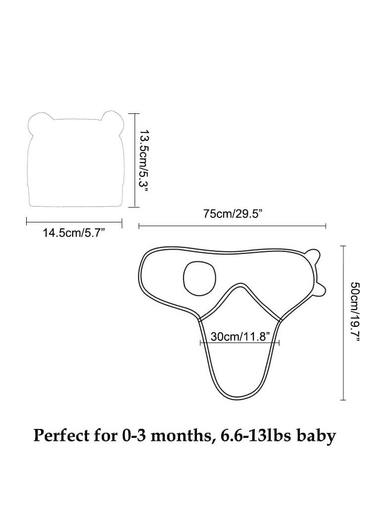 XiuWoo - Preemie Swaddle Blanket Wrap with Hat Set Cotton Baby Swaddle Wrap Hat Set for Preemie Newborn Boys Girls - Image 1