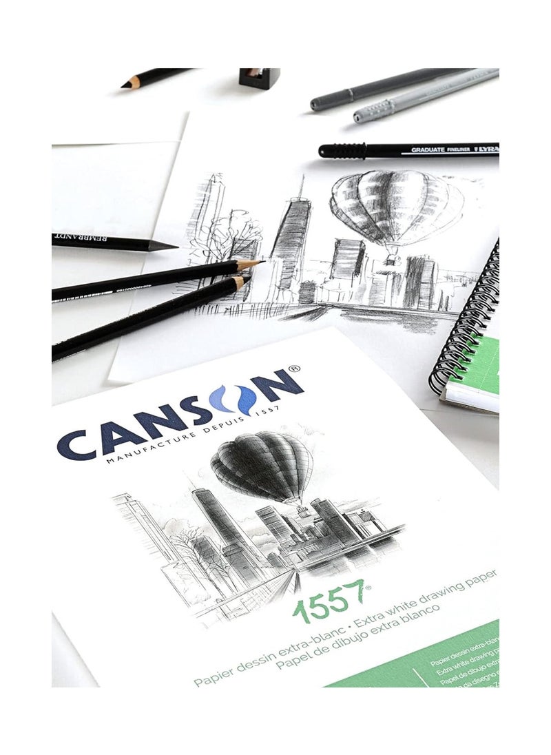 CANSON A5 Size Sketch Pad 50 Sheets Extra White 120gsm Thickness Ideal for Professional Artists & Illustrators  - Image 3