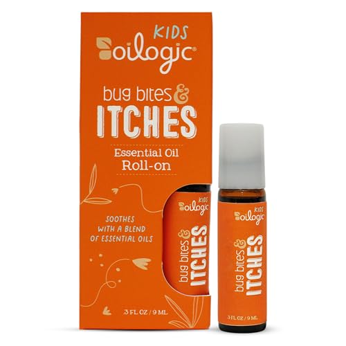 Oilogic Bug Bite Itch Roll-On Essential Oil for Kids - 100% Pure Essential Oils for Soothing Skin - Gentle, Kids-Safe Formula for Toddlers & Children, Indoor & Outdoor Use, 9ml - Image 1