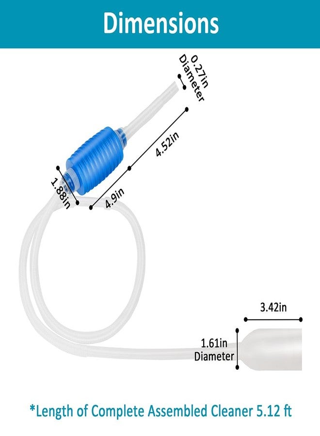 Novique Aquarium Gravel Cleaner Fish Tank Hand Siphon Vacuum Water Changer Cleaning Tools for Fish Tank - Image 2