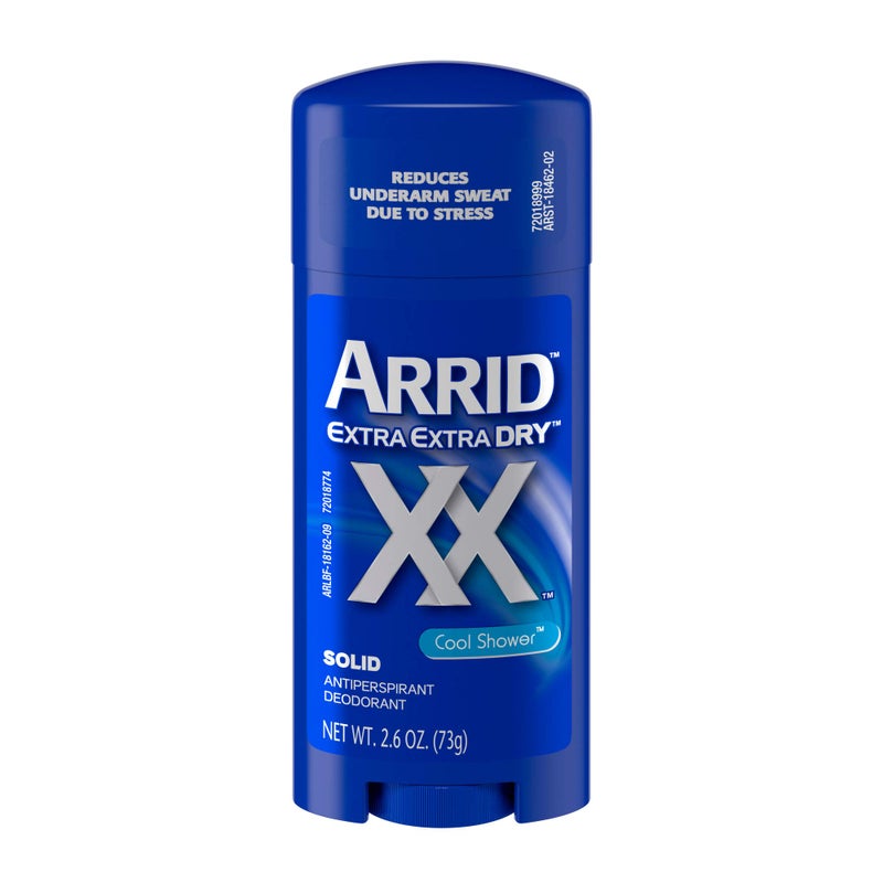 Arrid XX Extra Extra Dry Solid Antiperspirant Deodorant, Cool Shower, 2.6 oz , Pack of 6 - Image 1