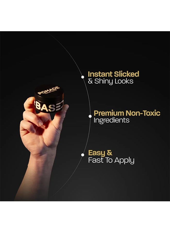 BASED Quality Hair Care Pomade For Men With Medium Hold Natural Shine And Fragrance Easy To Apply And Excellent For All Hair Types Moisturizing And Nutr Pomade - Image 2