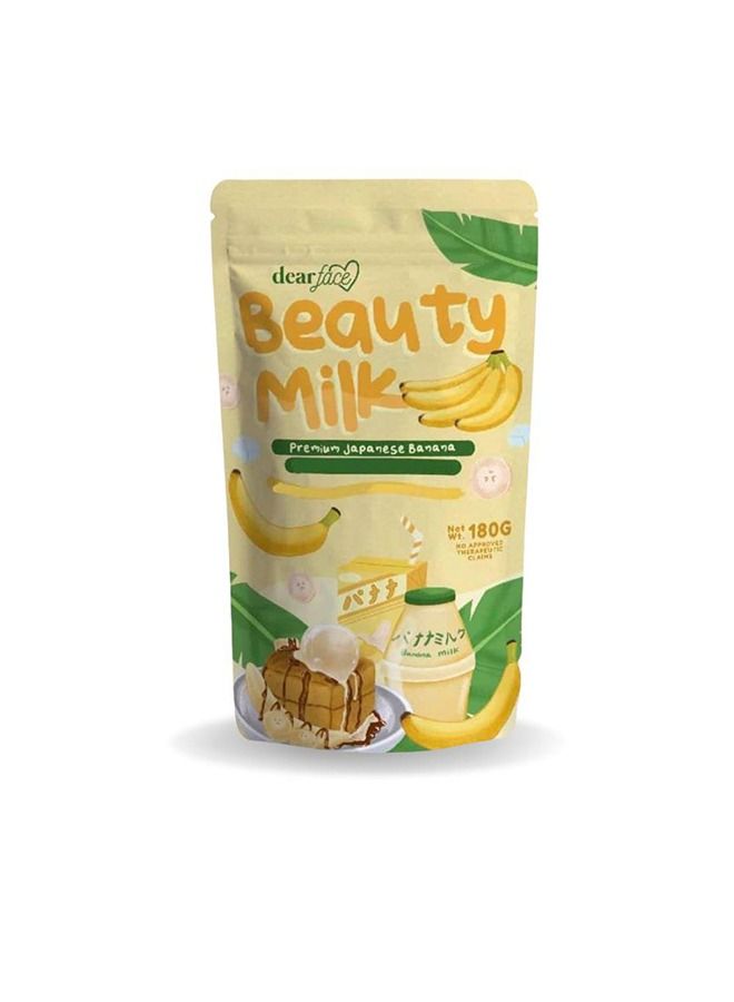 dear face Beauty Milk Premium Japanese Banana Probiotic + Collagen Drink 10 Sachets x 18g - Image 1