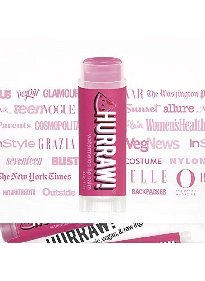 Hurraw! Watermelon Lip Balm: Organic Certified Vegan Cruelty And Gluten Free. Nongmo 100% Natural Ingredients. Bee Shea Soy And Palm Free. Made In Usa  - Image 5