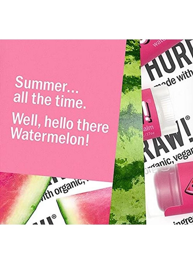 Hurraw! Watermelon Lip Balm: Organic Certified Vegan Cruelty And Gluten Free. Nongmo 100% Natural Ingredients. Bee Shea Soy And Palm Free. Made In Usa  - Image 4