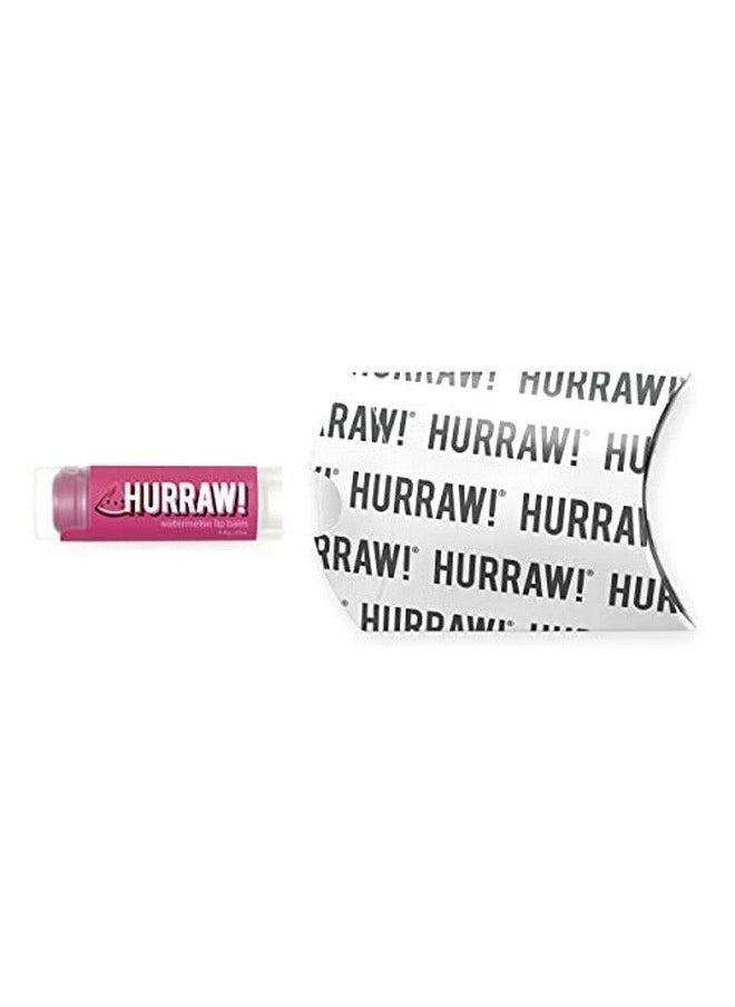 Hurraw! Watermelon Lip Balm: Organic Certified Vegan Cruelty And Gluten Free. Nongmo 100% Natural Ingredients. Bee Shea Soy And Palm Free. Made In Usa  - Image 3