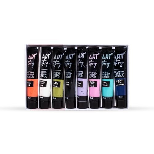 itsy-bitsy Itsy Bitsy Art Story Artists Acrylic Paint Set - Pastel, 8 Colours X 15ml each| for Paper, Canvas, MDF, Wall, Glass, Plastic, Metal, Terracotta | Premium Multi Surface paint for DIY Art & Craft | For Beginners, Students, Adults - Image 3