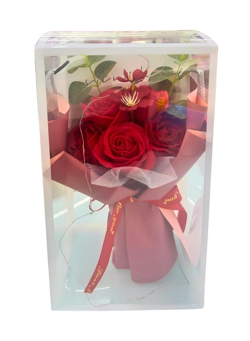 Home Smart Home Smart Bouquet Rose Flower for Gift Artificial Flower for Her Wife Mother and Friend at Anniversary Birthday Valentines Wedding or Special Occasions  - Image 1