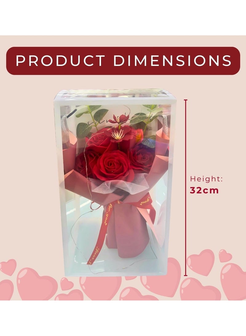 Home Smart Home Smart Bouquet Rose Flower for Gift Artificial Flower for Her Wife Mother and Friend at Anniversary Birthday Valentines Wedding or Special Occasions  - Image 2