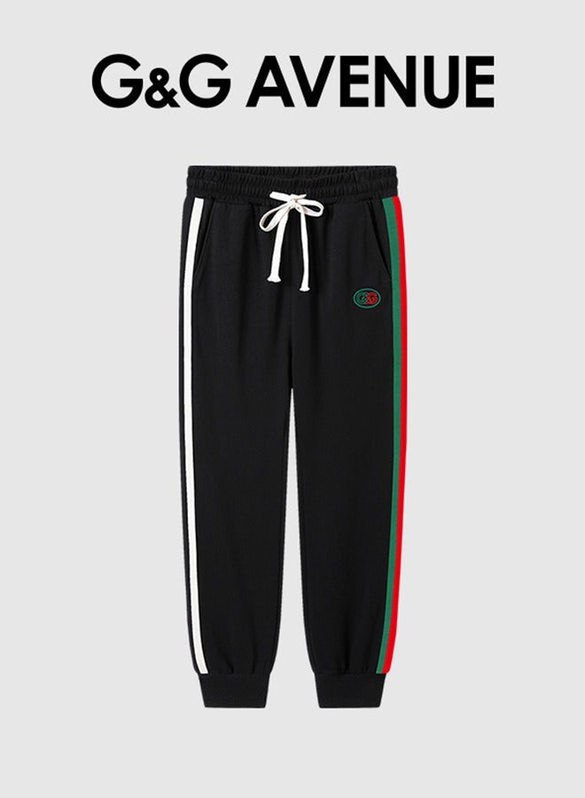 G&G AVENUE Spring and autumn New Men's Drawstring Casual Sports Pants Elastic Jogging Fashion Pure Cotton Exercise Outdoor Versatile Sports Pants  - Image 1