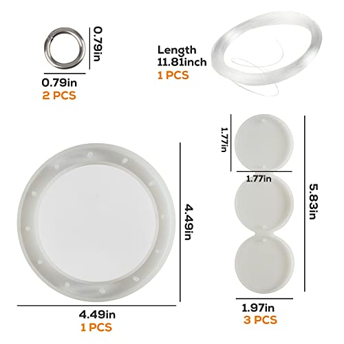 Temlum Silicone Resin Molds for Wind Chime, DIY Resin Wind Chime Molds Resin Casting Mold for Home Décor Resin Craft Supplies - Image 2