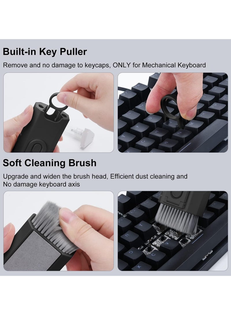 8 in 1 Keyboard Cleaning kit, Cleaner for Airpods, Earbuds, Headset, Laptop Cleaner with Brush Portable Electronics Keyboard Cleaning Tools, Cleaner Keycap Puller Kit (Black)  - Image 3