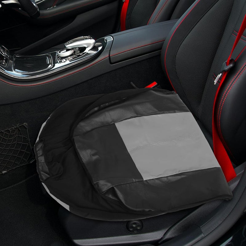 Car Seat Cover Set Front Seat Protector with Breathable Waterproof Fabric Anti-Slip Deep Gray and Black Cushion for Vehicle Interior Includes Pillowcase Suitable for Daily Driving - Image 5