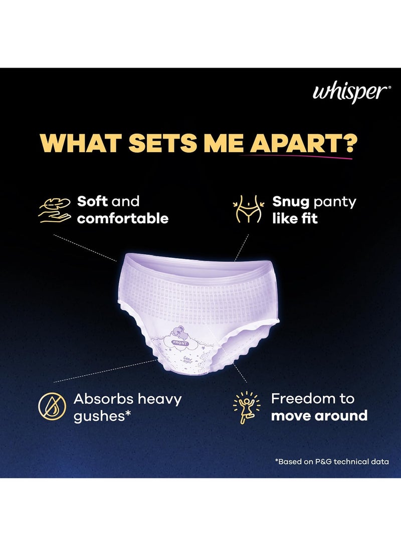 Super Absorbent L-XL Period Panty, 360 Degree Leakage Protection for Heavy Flow 6 Pcs