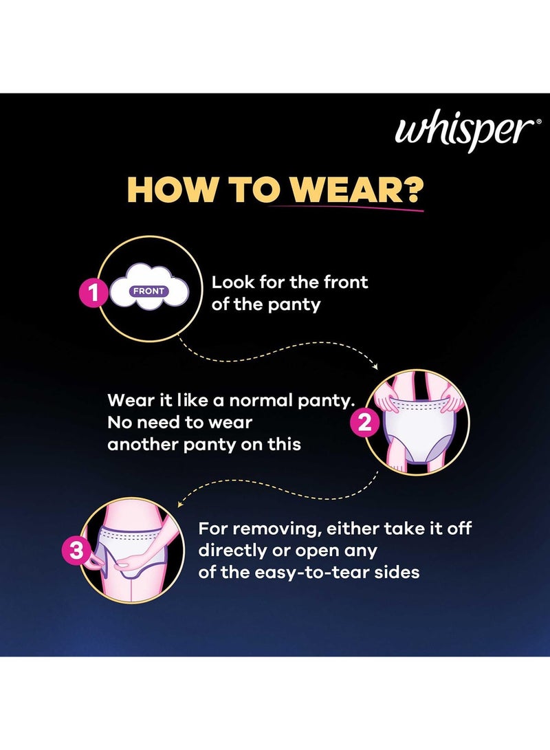 Super Absorbent L-XL Period Panty, 360 Degree Leakage Protection for Heavy Flow 6 Pcs