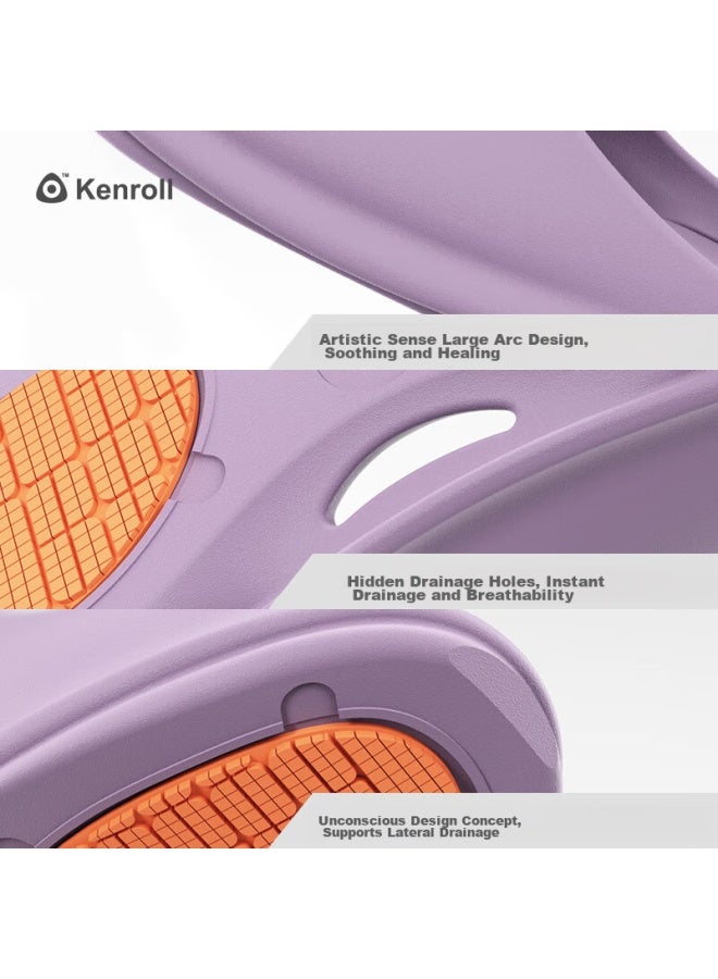 Kenroll Uni Home Bathroom Non-slip Slippers, Comfortable Wrap Lightweight Sandals, Lilac Purple, Size 37-38 - Image 5
