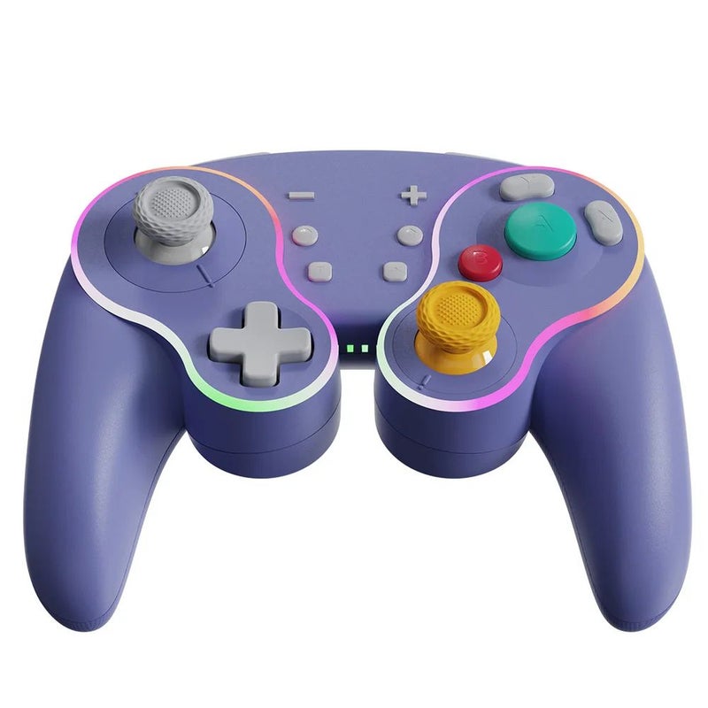 LinYuvo Ks62 Wireless Controller with Charging Dock for PC Switch / Lite / Oled and Android, Retro GameCube Buttons, Purple - Image 3