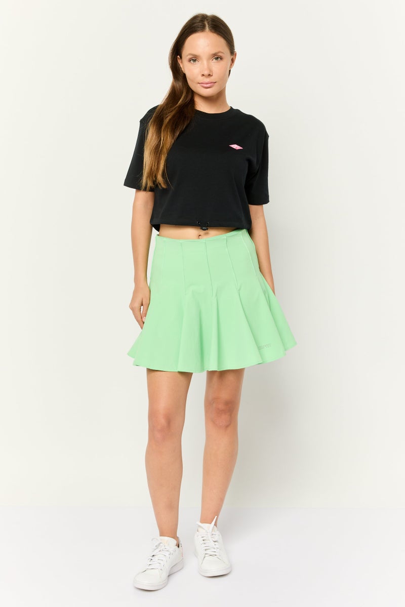 ESPRIT Women Pleated Mini Skorts, Green - Image 2