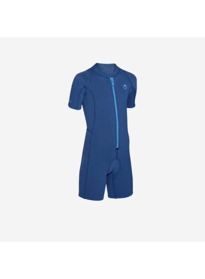 بدلة الغوص السطحي 100 للأطفال 2 مم - كحلي أزرق