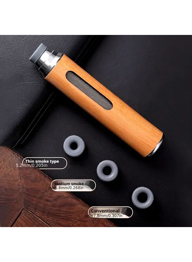 Wooden Car Ashtray With Anti Drop Design Smokeless Nozzle Portable Dust Free Magic Tool - Image 5