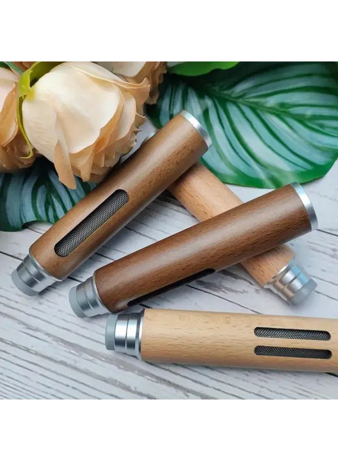 Wooden Car Ashtray With Anti Drop Design Smokeless Nozzle Portable Dust Free Magic Tool - Image 2