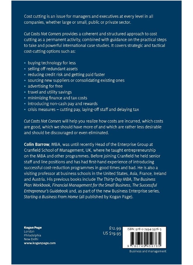 Kogan Page Cut Costs Not Corners: A Practical Guide to Staying Competitive and Improving Profits  - Image 2