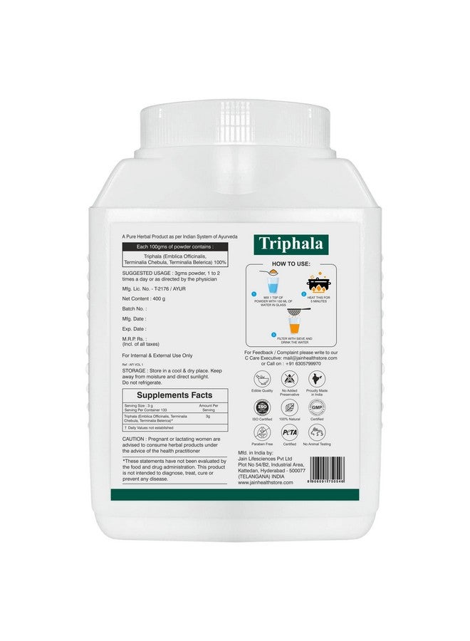 Jain Triphala Powder | Helps Relieve Constipation 400G - Image 2