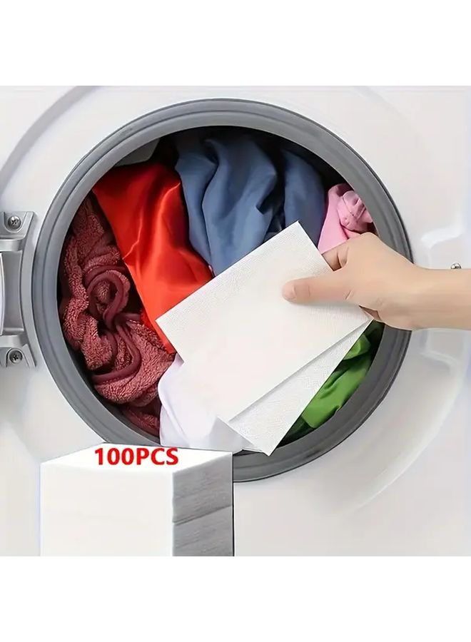 Okean 100 Sheets Laundry Detergent Cloth Anti Dye Transfer Non Fading Colorfast Fabric Fragrance Free - Image 1